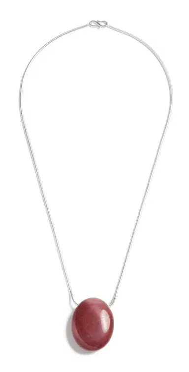 LIÉ STUDIO The Julia Necklace Silver Red Mookiate One Size | Thumbnail 1 LIÉ STUDIO The Julia Necklace Silver Red Mookiate One Size | Thumbnail 1