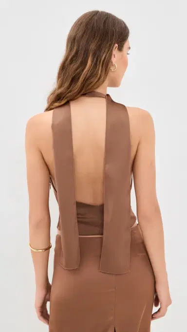 Lioness Front Row Halter Top Chocolate | Thumbnail 3 Lioness Front Row Halter Top Chocolate | Thumbnail 3
