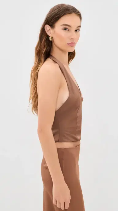 Lioness Front Row Halter Top Chocolate | Thumbnail 4 Lioness Front Row Halter Top Chocolate | Thumbnail 4