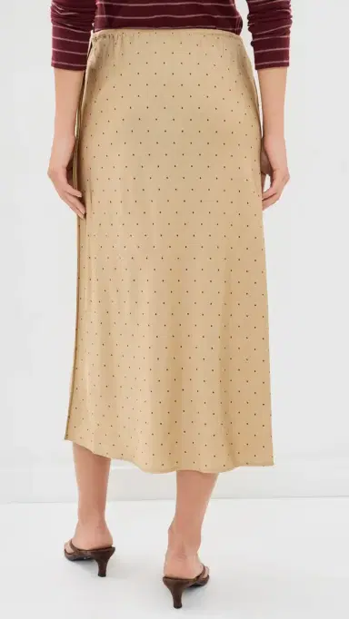 Vince Grid Dot Pull On lip Skirt Oak Buff/Black Rose | Thumbnail 3 Vince Grid Dot Pull On lip Skirt Oak Buff/Black Rose | Thumbnail 3