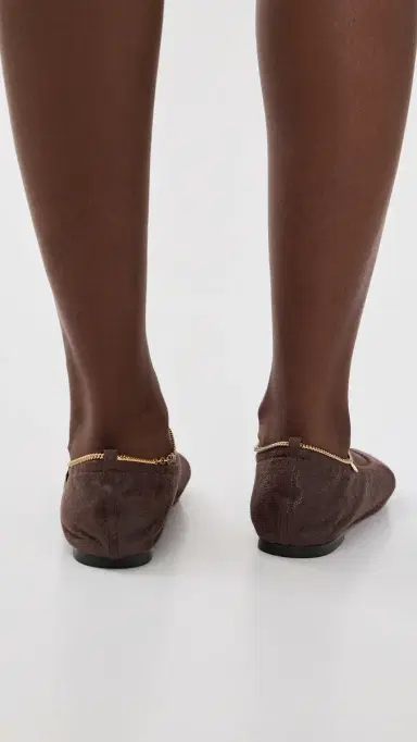 Stella McCartney Ballerina Shaggy Deer Faux Leather Flats Mahogany | Thumbnail 4 Stella McCartney Ballerina Shaggy Deer Faux Leather Flats Mahogany | Thumbnail 4