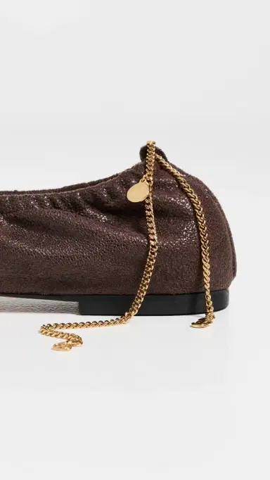 Stella McCartney Ballerina Shaggy Deer Faux Leather Flats Mahogany | Thumbnail 6 Stella McCartney Ballerina Shaggy Deer Faux Leather Flats Mahogany | Thumbnail 6