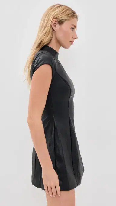 Bardot Delphi Faux Leather Mini Dress Black | Thumbnail 4 Bardot Delphi Faux Leather Mini Dress Black | Thumbnail 4
