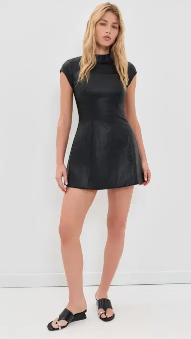 Bardot Delphi Faux Leather Mini Dress Black | Thumbnail 5 Bardot Delphi Faux Leather Mini Dress Black | Thumbnail 5