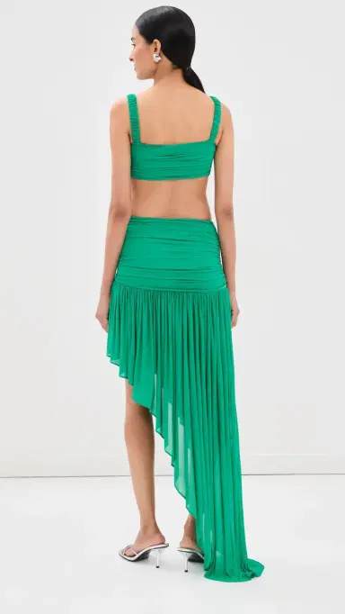 Christopher Esber Orion Separation Swept Gown Malachite | Thumbnail 3 Christopher Esber Orion Separation Swept Gown Malachite | Thumbnail 3