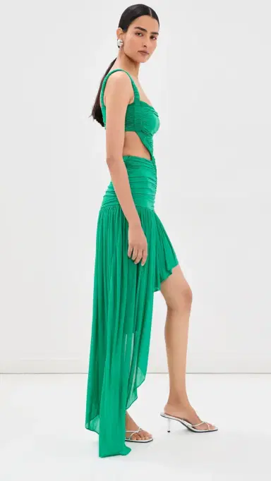 Christopher Esber Orion Separation Swept Gown Malachite | Thumbnail 4 Christopher Esber Orion Separation Swept Gown Malachite | Thumbnail 4