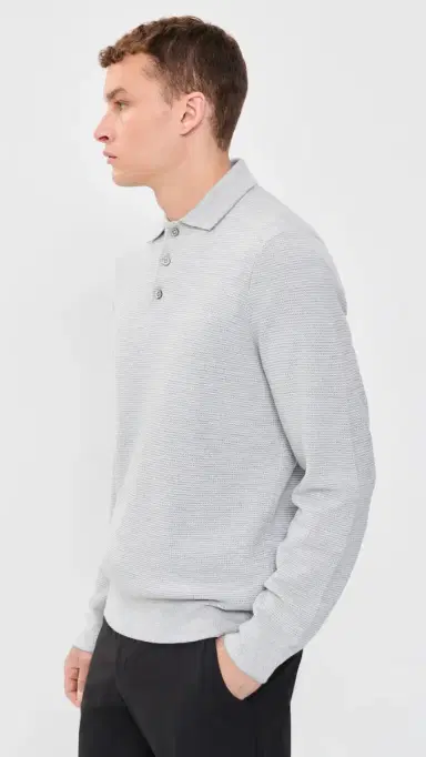 RLX Ralph Lauren Merino Coolmax triped Polo Sweater Grey Combo | Thumbnail 4 RLX Ralph Lauren Merino Coolmax triped Polo Sweater Grey Combo | Thumbnail 4