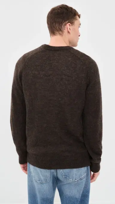 UNIVERSAL WORKS yon Alpaca Knit Crew Sweater Brown | Thumbnail 3 UNIVERSAL WORKS yon Alpaca Knit Crew Sweater Brown | Thumbnail 3