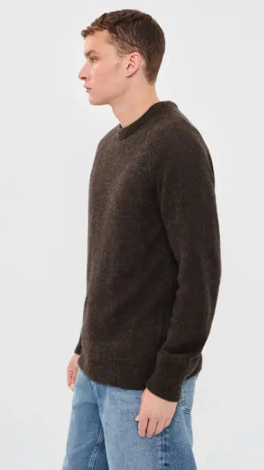 UNIVERSAL WORKS yon Alpaca Knit Crew Sweater Brown | Thumbnail 4 UNIVERSAL WORKS yon Alpaca Knit Crew Sweater Brown | Thumbnail 4