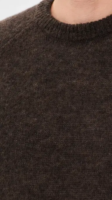 UNIVERSAL WORKS yon Alpaca Knit Crew Sweater Brown | Thumbnail 6 UNIVERSAL WORKS yon Alpaca Knit Crew Sweater Brown | Thumbnail 6
