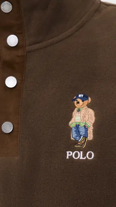Polo Ralph Lauren itchfield Bear Snap Mockneck Pullover uggage Brown/Hrtg Br | Thumbnail 6 Polo Ralph Lauren itchfield Bear Snap Mockneck Pullover uggage Brown/Hrtg Br | Thumbnail 6