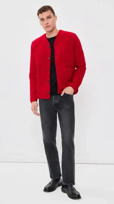 UNIVERSAL WORKS Wool Fleece Cardigan carlet | Thumbnail 5 UNIVERSAL WORKS Wool Fleece Cardigan carlet | Thumbnail 5