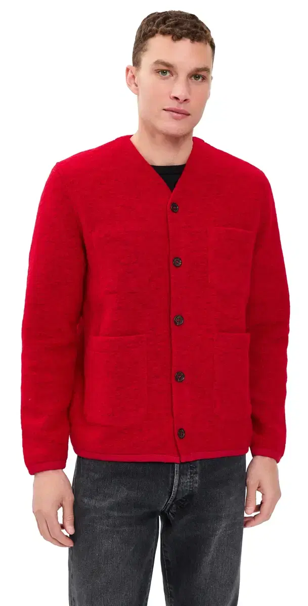 Wool Fleece Cardigan carlet Wool Fleece Cardigan carlet