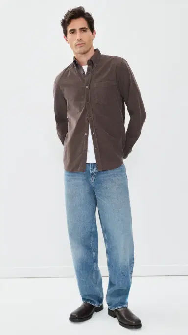 Closed Corduroy Button Down Shirt Espresso Brown | Thumbnail 5 Closed Corduroy Button Down Shirt Espresso Brown | Thumbnail 5
