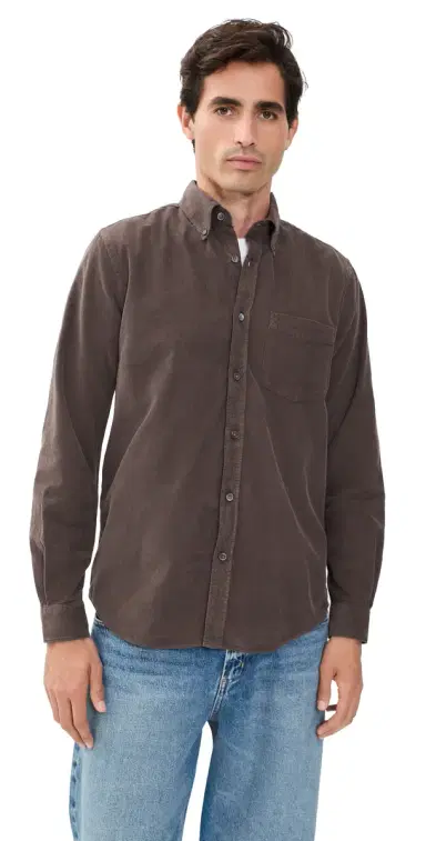 Closed Corduroy Button Down Shirt Espresso Brown | Thumbnail 1 Closed Corduroy Button Down Shirt Espresso Brown | Thumbnail 1