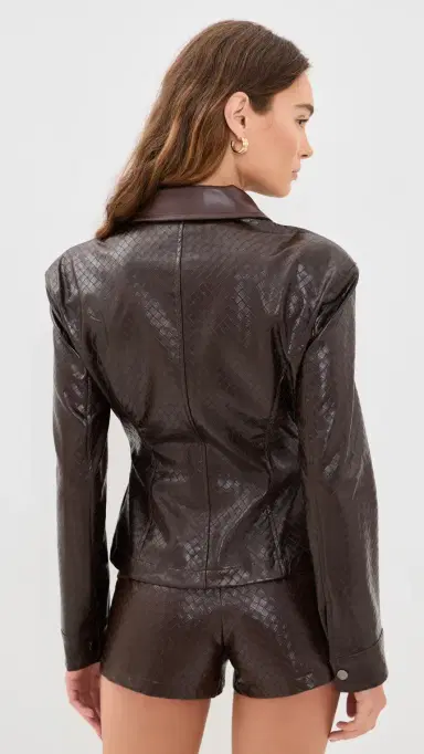 Lioness oho Faux Leather Jacket Coffee | Thumbnail 3 Lioness oho Faux Leather Jacket Coffee | Thumbnail 3