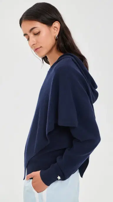 Sandy Liang Barrow Sweater Navy | Thumbnail 4 Sandy Liang Barrow Sweater Navy | Thumbnail 4
