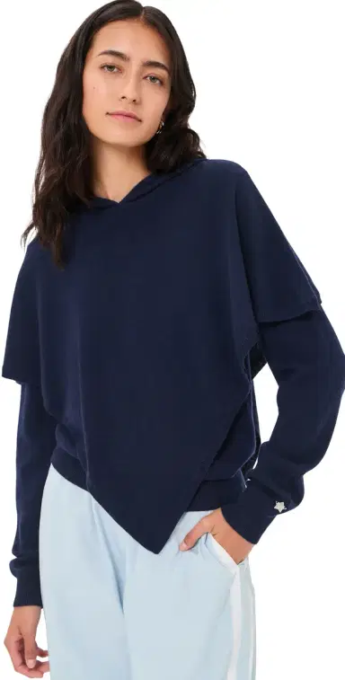 Sandy Liang Barrow Sweater Navy | Thumbnail 1 Sandy Liang Barrow Sweater Navy | Thumbnail 1