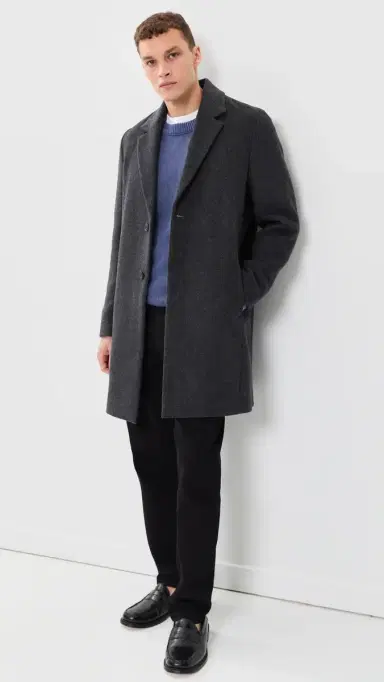 Vince Classic Coat H Charcoal | Thumbnail 2 Vince Classic Coat H Charcoal | Thumbnail 2
