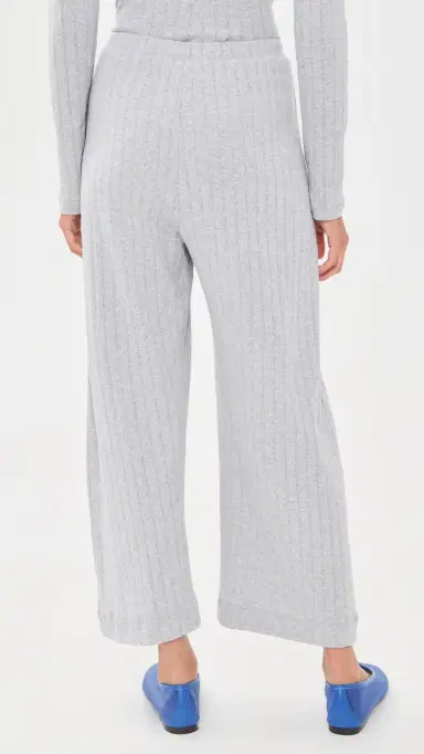 LESET Pointelle Crop Wide Leg Pants | Thumbnail 3 LESET Pointelle Crop Wide Leg Pants | Thumbnail 3