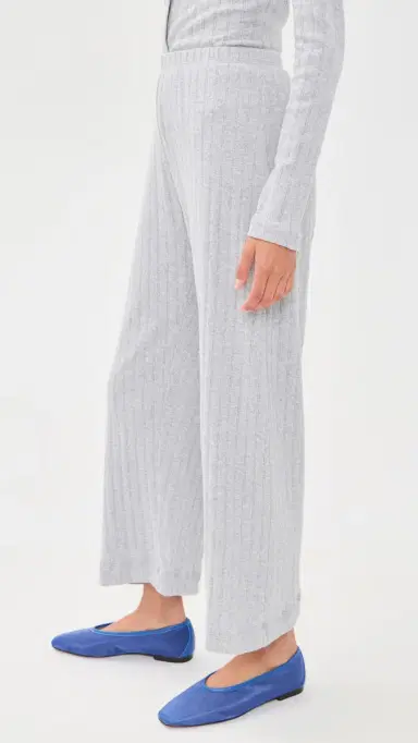 LESET Pointelle Crop Wide Leg Pants | Thumbnail 4 LESET Pointelle Crop Wide Leg Pants | Thumbnail 4