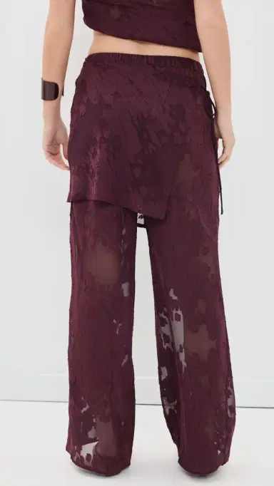 ROAME Tallow heer Burnout Wrap Pants Mulberry Jacquard | Thumbnail 3 ROAME Tallow heer Burnout Wrap Pants Mulberry Jacquard | Thumbnail 3