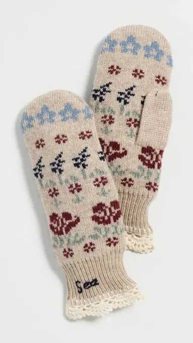 Sea Preston Fair Isle Knit Mittens | Thumbnail 2 Sea Preston Fair Isle Knit Mittens | Thumbnail 2