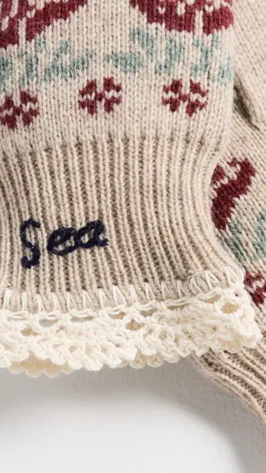 Sea Preston Fair Isle Knit Mittens | Thumbnail 4 Sea Preston Fair Isle Knit Mittens | Thumbnail 4