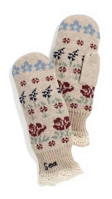 Sea Preston Fair Isle Knit Mittens | Thumbnail 5 Sea Preston Fair Isle Knit Mittens | Thumbnail 5