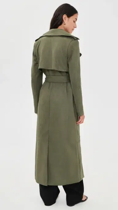 Bardot Kira Faux Suede Trench Coat Khaki | Thumbnail 3 Bardot Kira Faux Suede Trench Coat Khaki | Thumbnail 3