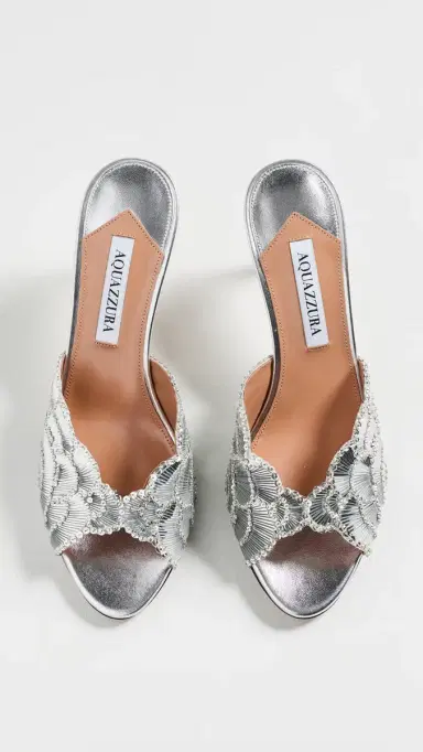Aquazzura Ce Soir Mules 75mm Silver | Thumbnail 5 Aquazzura Ce Soir Mules 75mm Silver | Thumbnail 5
