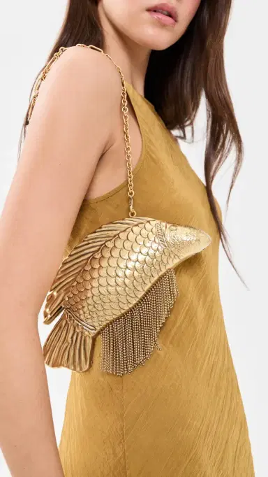 Cult Gaia Neemo Clutch Antique Brass One Size | Thumbnail 3 Cult Gaia Neemo Clutch Antique Brass One Size | Thumbnail 3