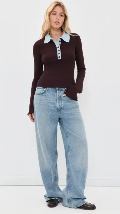 Joe's Jeans The Riley Polo Sweater Espresso | Thumbnail 5 Joe's Jeans The Riley Polo Sweater Espresso | Thumbnail 5