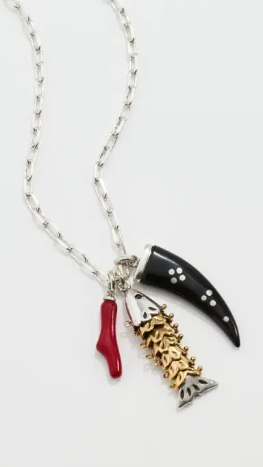 Isabel Marant New River Long Necklace Silver/Dore One Size | Thumbnail 2 Isabel Marant New River Long Necklace Silver/Dore One Size | Thumbnail 2