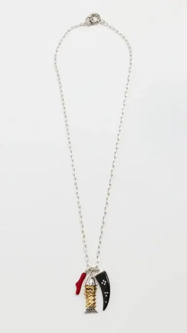 Isabel Marant New River Long Necklace Silver/Dore One Size | Thumbnail 4 Isabel Marant New River Long Necklace Silver/Dore One Size | Thumbnail 4