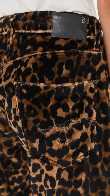 R13 X Boyfriend Jeans Brown Leopard | Thumbnail 6 R13 X Boyfriend Jeans Brown Leopard | Thumbnail 6