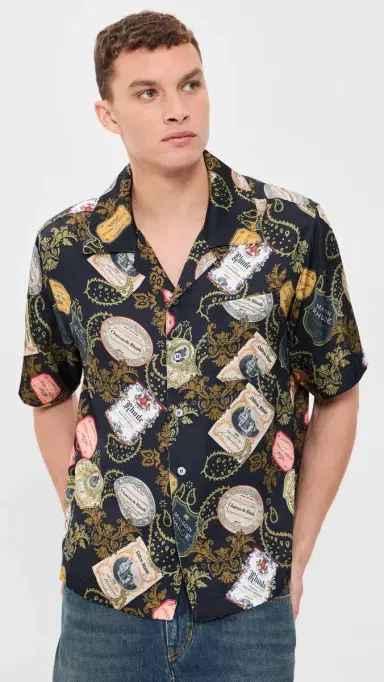 Rhude Vin Bandana Button-Up Shirt Black/ulti | Thumbnail 2 Rhude Vin Bandana Button-Up Shirt Black/ulti | Thumbnail 2