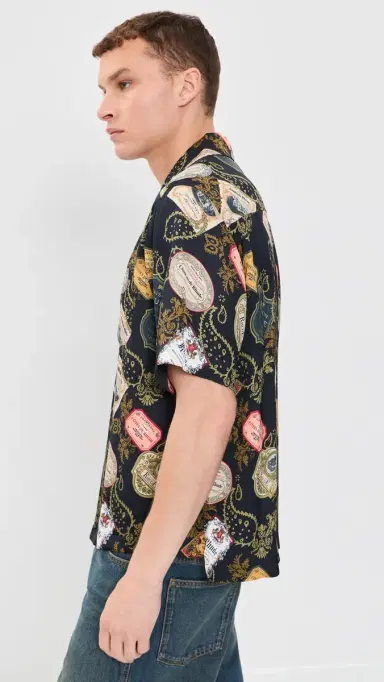 Rhude Vin Bandana Button-Up Shirt Black/ulti | Thumbnail 4 Rhude Vin Bandana Button-Up Shirt Black/ulti | Thumbnail 4