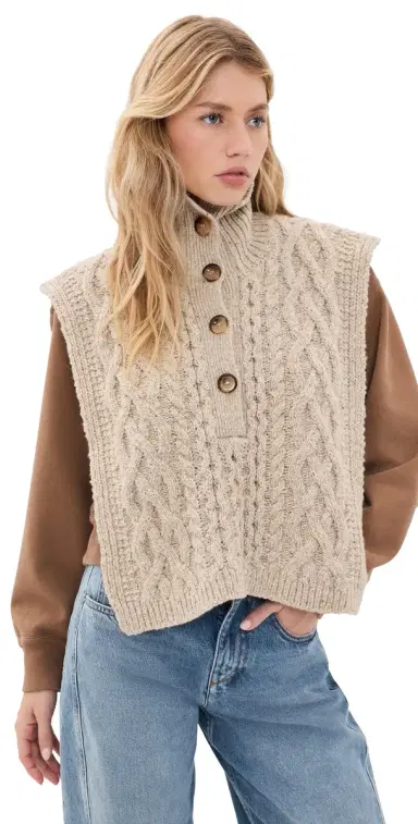 Isabel Marant Kara Cable Knit Scarf | Thumbnail 1 Isabel Marant Kara Cable Knit Scarf | Thumbnail 1