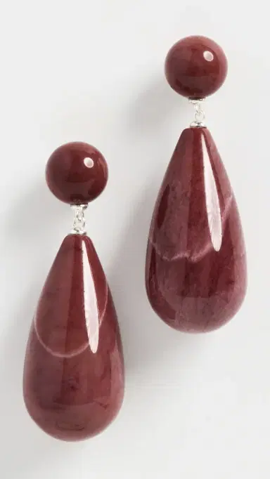 LIÉ STUDIO The Lola Earrings Silver Red Mookiate One Size | Thumbnail 2 LIÉ STUDIO The Lola Earrings Silver Red Mookiate One Size | Thumbnail 2