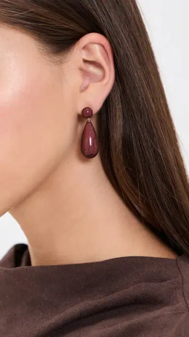 LIÉ STUDIO The Lola Earrings Silver Red Mookiate One Size | Thumbnail 3 LIÉ STUDIO The Lola Earrings Silver Red Mookiate One Size | Thumbnail 3