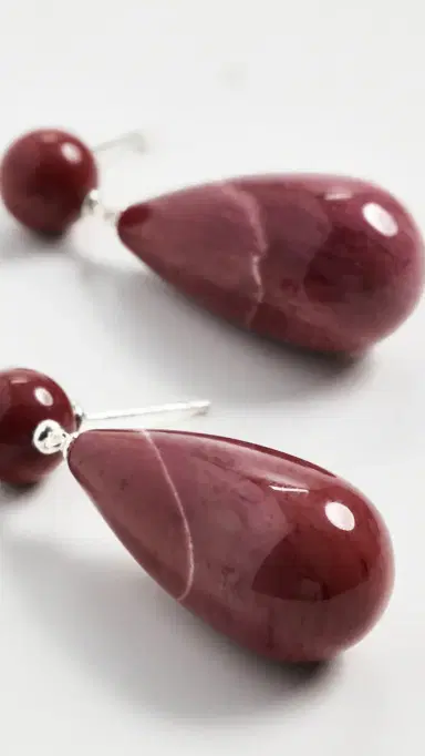 LIÉ STUDIO The Lola Earrings Silver Red Mookiate One Size | Thumbnail 4 LIÉ STUDIO The Lola Earrings Silver Red Mookiate One Size | Thumbnail 4
