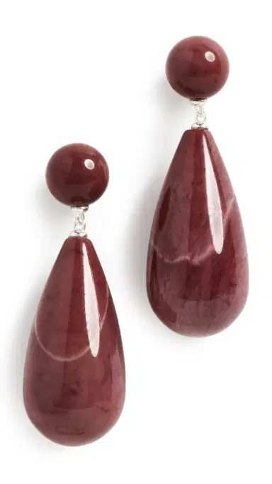 LIÉ STUDIO The Lola Earrings Silver Red Mookiate One Size | Thumbnail 5 LIÉ STUDIO The Lola Earrings Silver Red Mookiate One Size | Thumbnail 5