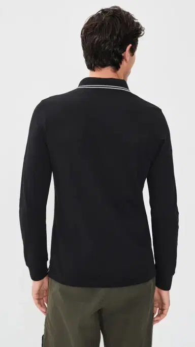Stone Island Long Sleeve Polo Black | Thumbnail 3 Stone Island Long Sleeve Polo Black | Thumbnail 3