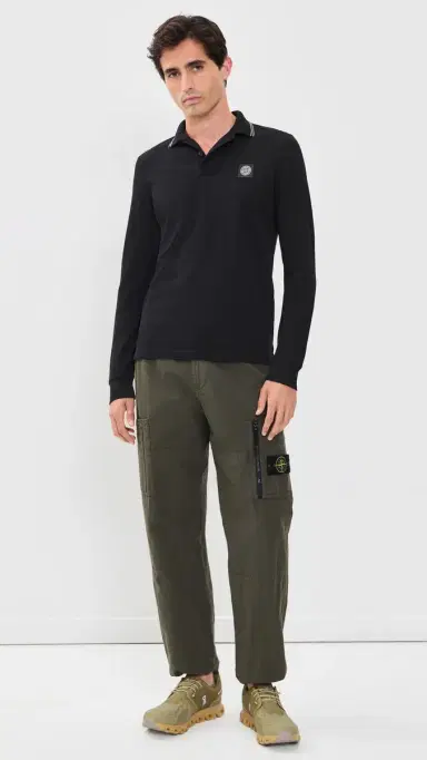 Stone Island Long Sleeve Polo Black | Thumbnail 5 Stone Island Long Sleeve Polo Black | Thumbnail 5