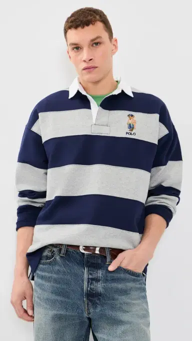 Polo Ralph Lauren Litchfield Bear Striped Rugby Shirt | Thumbnail 2 Polo Ralph Lauren Litchfield Bear Striped Rugby Shirt | Thumbnail 2