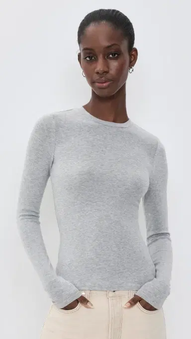 Favorite Daughter The Heritage Tee Heather Grey | Thumbnail 2 Favorite Daughter The Heritage Tee Heather Grey | Thumbnail 2