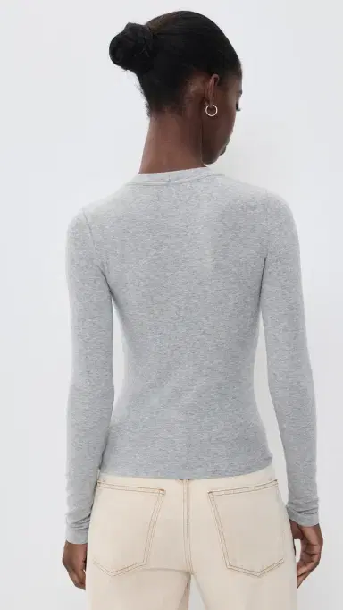 Favorite Daughter The Heritage Tee Heather Grey | Thumbnail 3 Favorite Daughter The Heritage Tee Heather Grey | Thumbnail 3