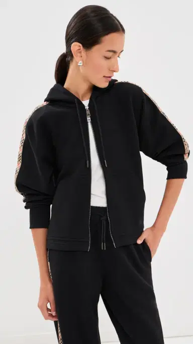 Burberry Harper Zip Up Jacket Black | Thumbnail 2 Burberry Harper Zip Up Jacket Black | Thumbnail 2