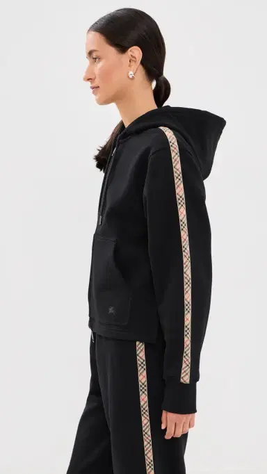 Burberry Harper Zip Up Jacket Black | Thumbnail 4 Burberry Harper Zip Up Jacket Black | Thumbnail 4